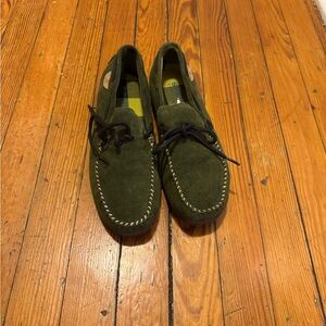 Sperry Green Suede Loafers